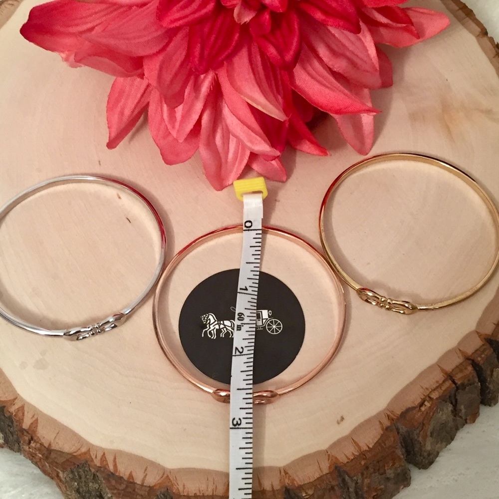 COACH 3 piece Signature Kissing C Bangle Set 🆕 - Picture 11 of 11